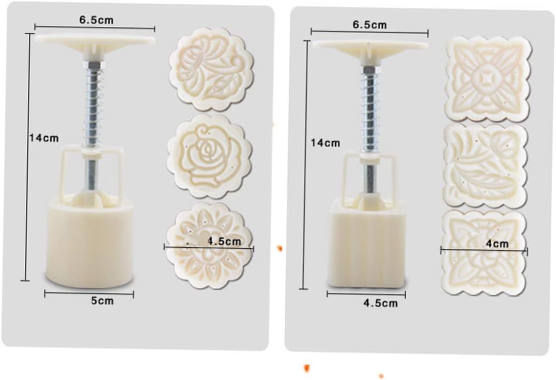 HOMSFOU 32 piezas de prensa de galletas de pastel de flores, decoración de bricolaje pastel de luna de rosa, molde de postre de flores, prensa de