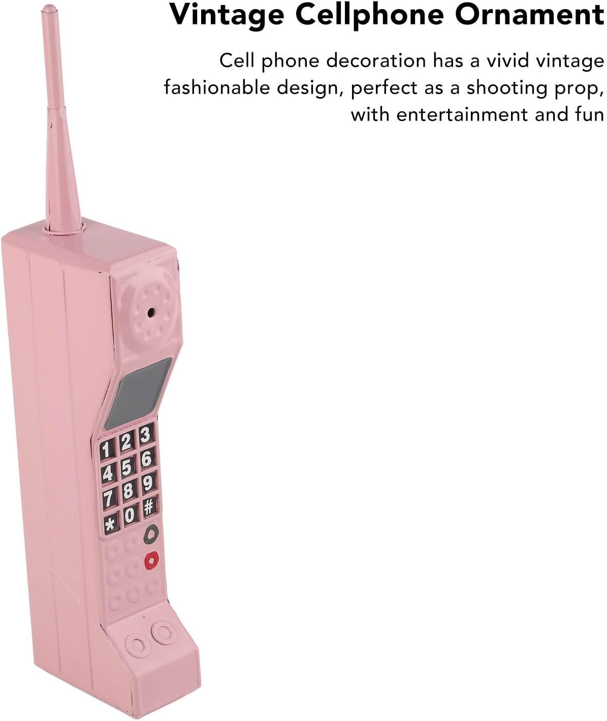 KENANLAN Modelo retro de teléfono celular de ladrillo, adorno clásico de teléfono móvil, accesorios fotográficos de simulación vintage para