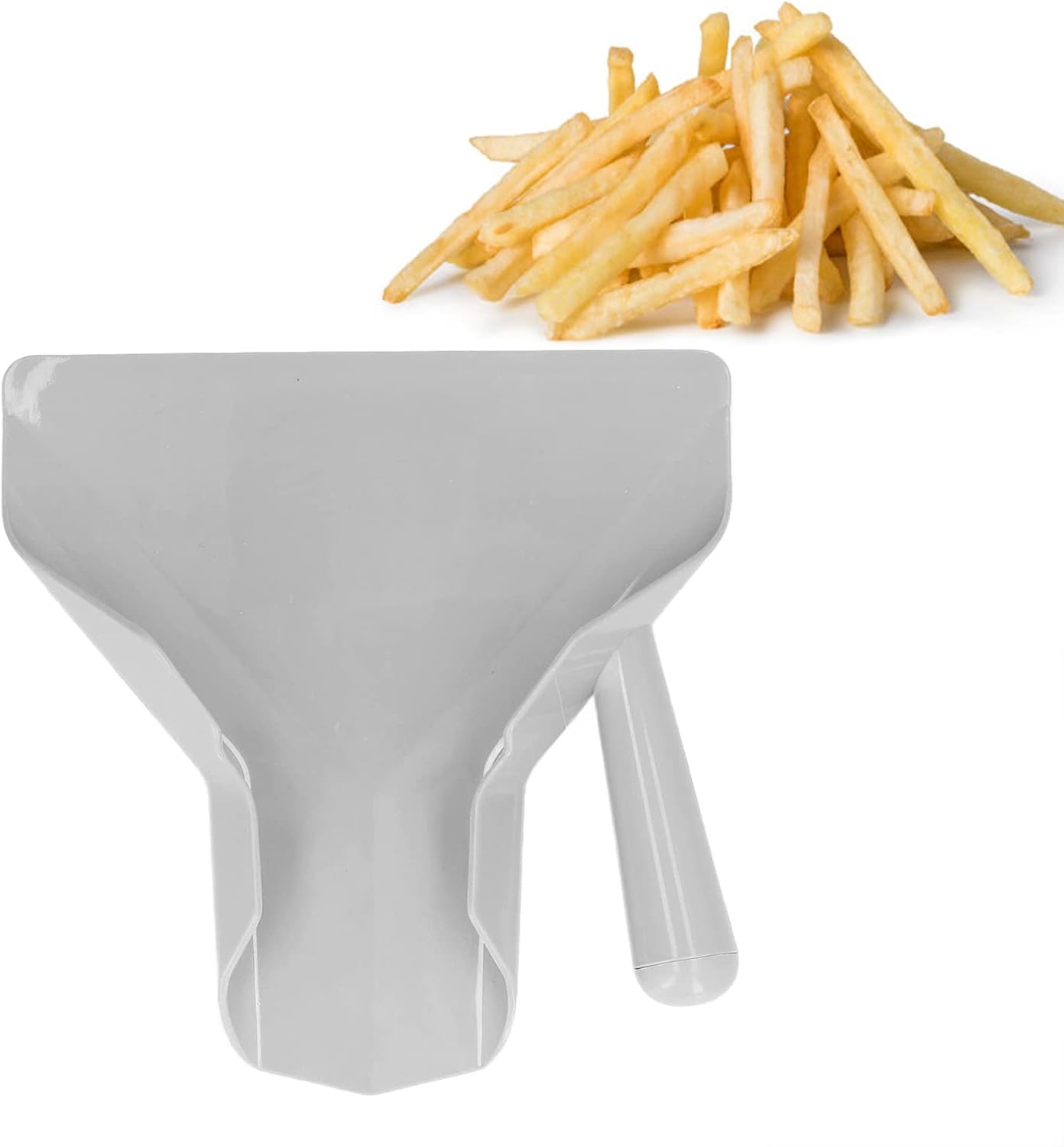 Cuchara para embolsar papas fritas, pala para patatas fritas con mango derecho