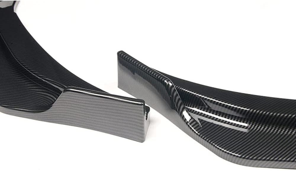 PU503PCF Kit de cuerpo divisor de parachoques delantero con impresión de fibra de carbono, 3 piezas, compatible con 2019 y más Chevy Malibu estilo