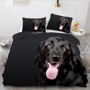 Juego de funda de edredón de cachorro negro con estampado de animales, funda de edredón de microfibra suave y 2 fundas de almohada de 20 x 26 Juego de funda de edredón de cachorro negro con estampado de animales, funda de edredón de microfibra suave y 2 fundas de almohada de 20 x 26