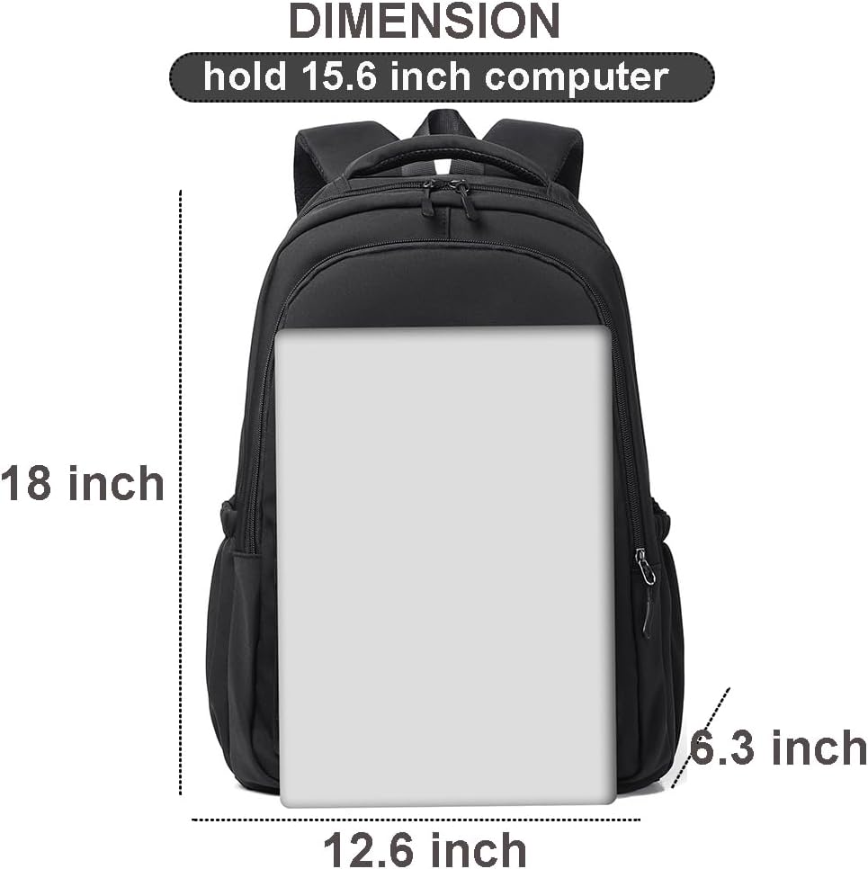 Mochila de viaje unisex para computadora portátil de 15.6 pulgadas, ligera, 25 L, mochila de gran capacidad, Gris, Mochilas de viaje