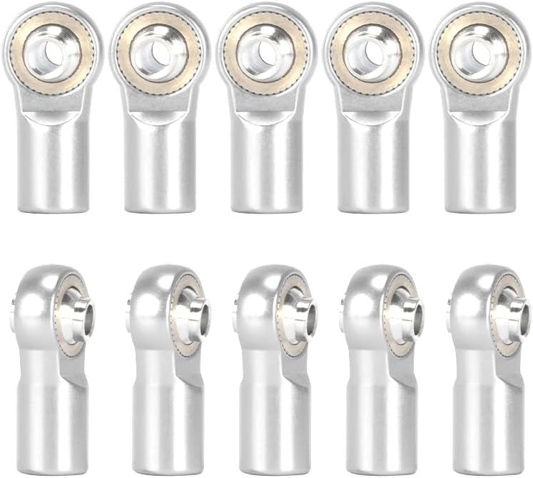 Repuesto de 10 piezas de aluminio M3 de acoplamiento de extremos de rótula de articulación RC piezas compatibles con Tamiya HSP Traxxas Axial SCX10