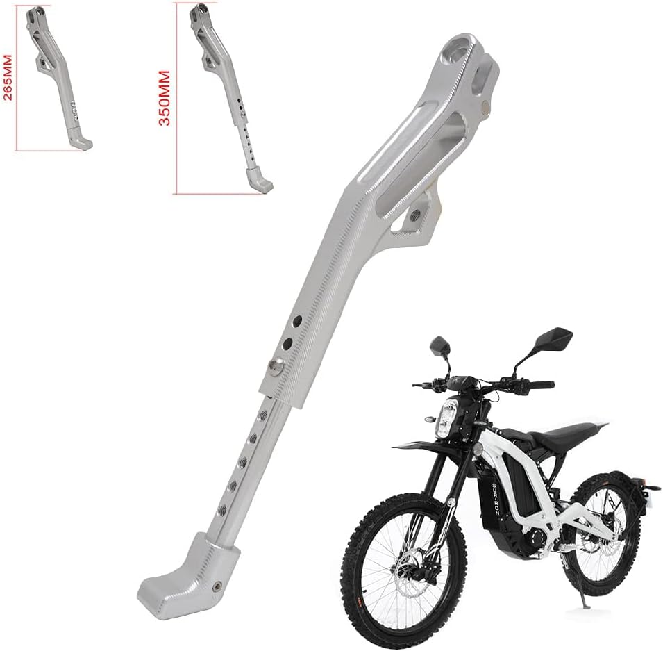 JFG RACING Sur Ron Kickstand, soporte lateral de aleación de aluminio CNC ajustable para Surron Light Bee SX Segway X160X260 Talaria Sting Sliver
