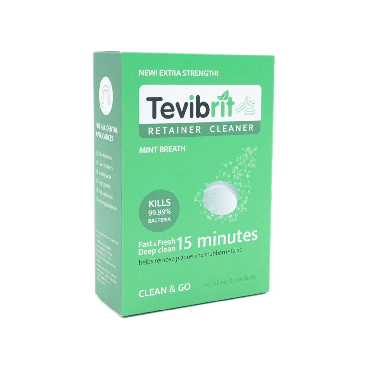 66Retainer – Tabletas limpiadoras de dentaduras postizas con herramienta de eliminación segura de uñas, alineador limpio, protector bucal y