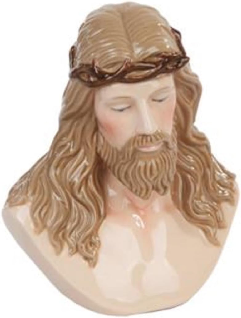 PTC Figura de busto de porcelana fina de corona de espinas de 5.13 pulgadas
