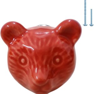 Paquete de 10 pomos de puerta de gabinete con diseño de cabeza de panda, pomos de cerámica para cajones con tornillos de montaje, manija de armario Paquete de 10 pomos de puerta de gabinete con diseño de cabeza de panda, pomos de cerámica para cajones con tornillos de montaje, manija de armario