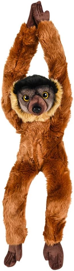 Forest & Twelfth Juguetes de animales colgantes de lémur con cuello para niños, juguetes de peluche para niños, animales de peluche para niños,
