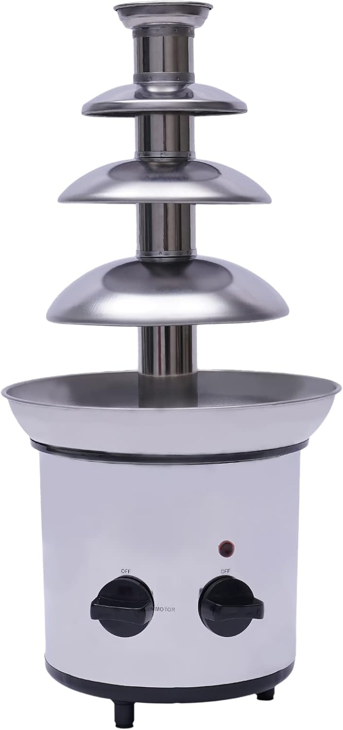 Máquina de fuente de chocolate de 4 niveles, kit de fuente de chocolate de lujo comercial de acero inoxidable caliente