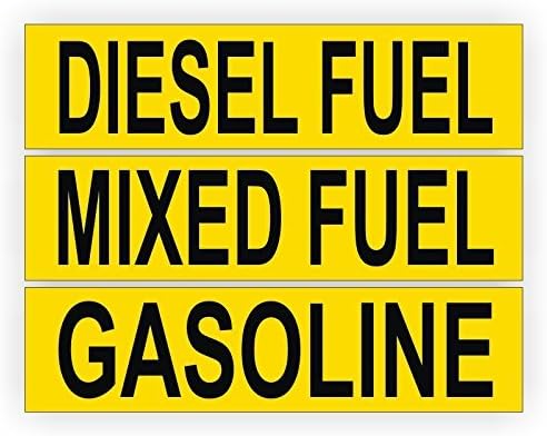 Juego de calcomanías de vinilo de combustible mixto de 2 x 8 pulgadas, para combustible diésel y gasolina