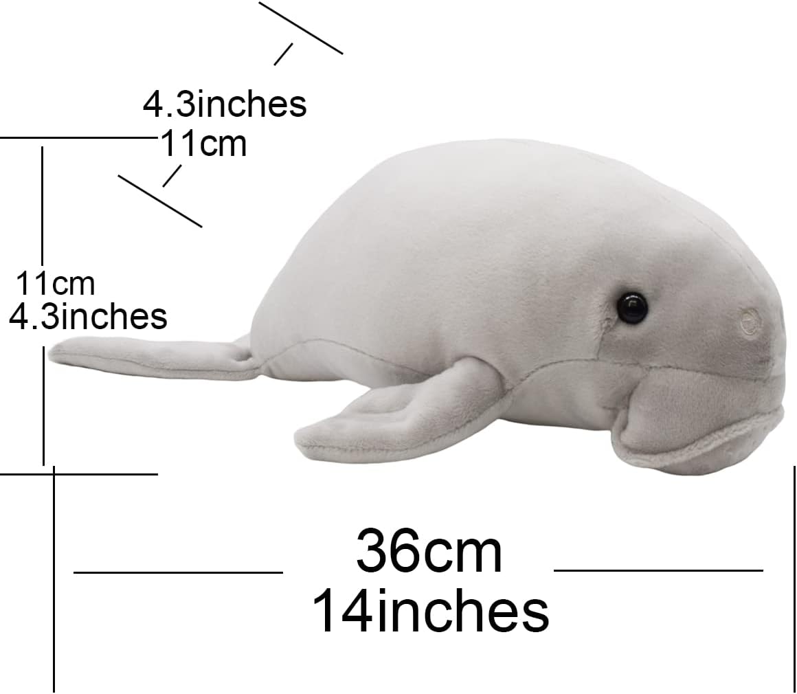 Juguete de peluche realista de Dugong, peluches de animales realistas, muñeca de animales de simulación