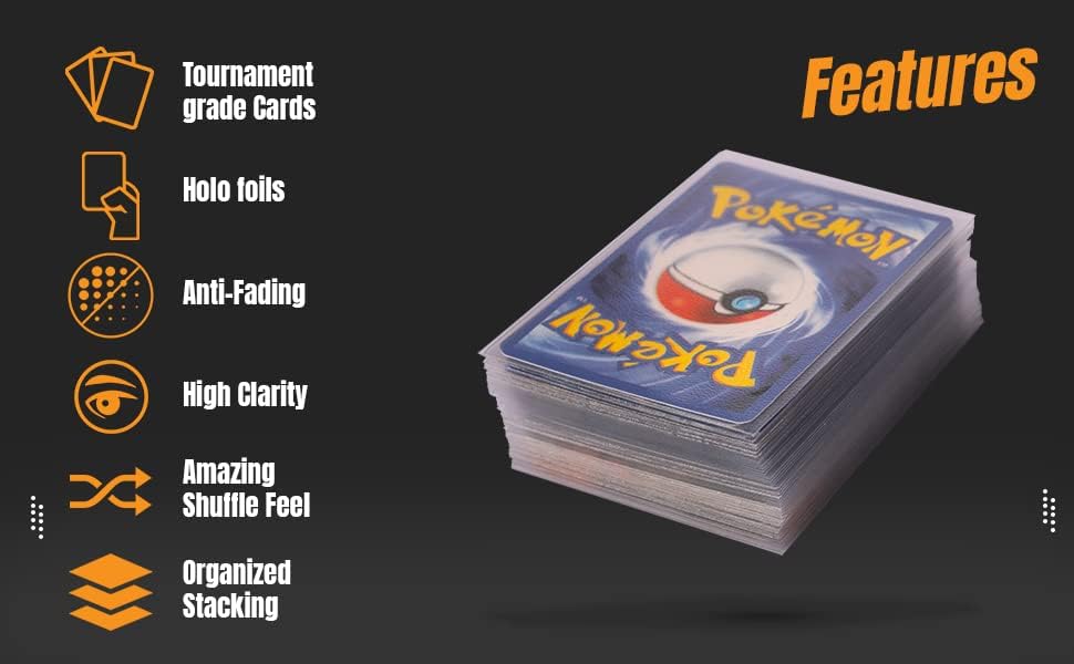Fundas protectoras para tarjetas de 500 centavos, fundas protectoras para tarjetas, ajuste exacto, fundas transparentes para cartas Pokémon y MTG,