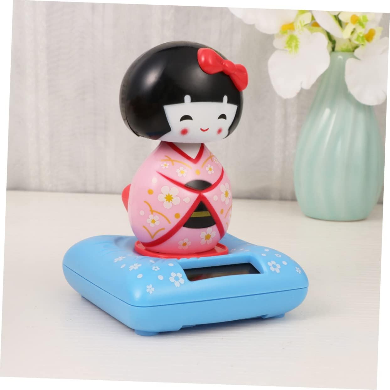 NOLITOY Juguetes de baile de coche con energía solar, kimono, muñeca sacudida, juguete de coche, quimono solar, muñequera, cabezas de burbujas,