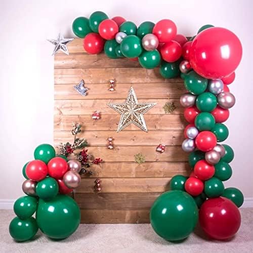Paquete de 100 globos verdes de 5 pulgadas, globos de color verde oscuro de JOGAMS para decoraciones de fiesta de cumpleaños con temática de safari