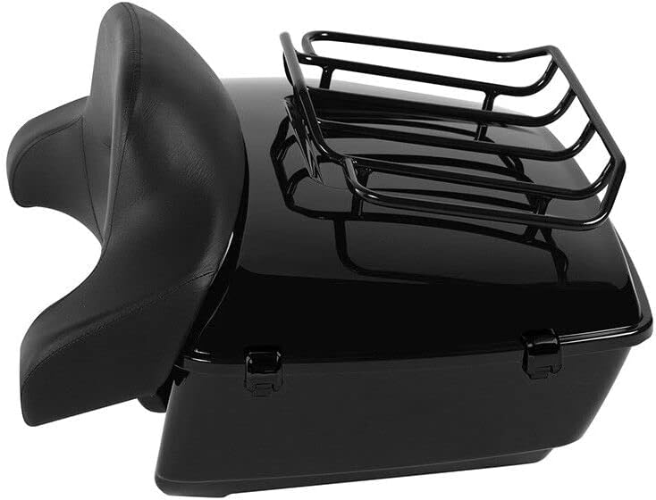 TCMT King Tour Pack – Respaldo envolvente para maletero desmontable, estante de montaje de dos niveles, para Harley Touring Road King Road Street