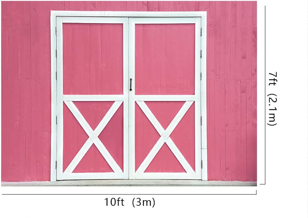 Lofaris Telón de fondo de madera de granero rosa para puerta, estilo vintage de granja occidental, fondo de fotografía de vaquera, feliz cumpleaños,