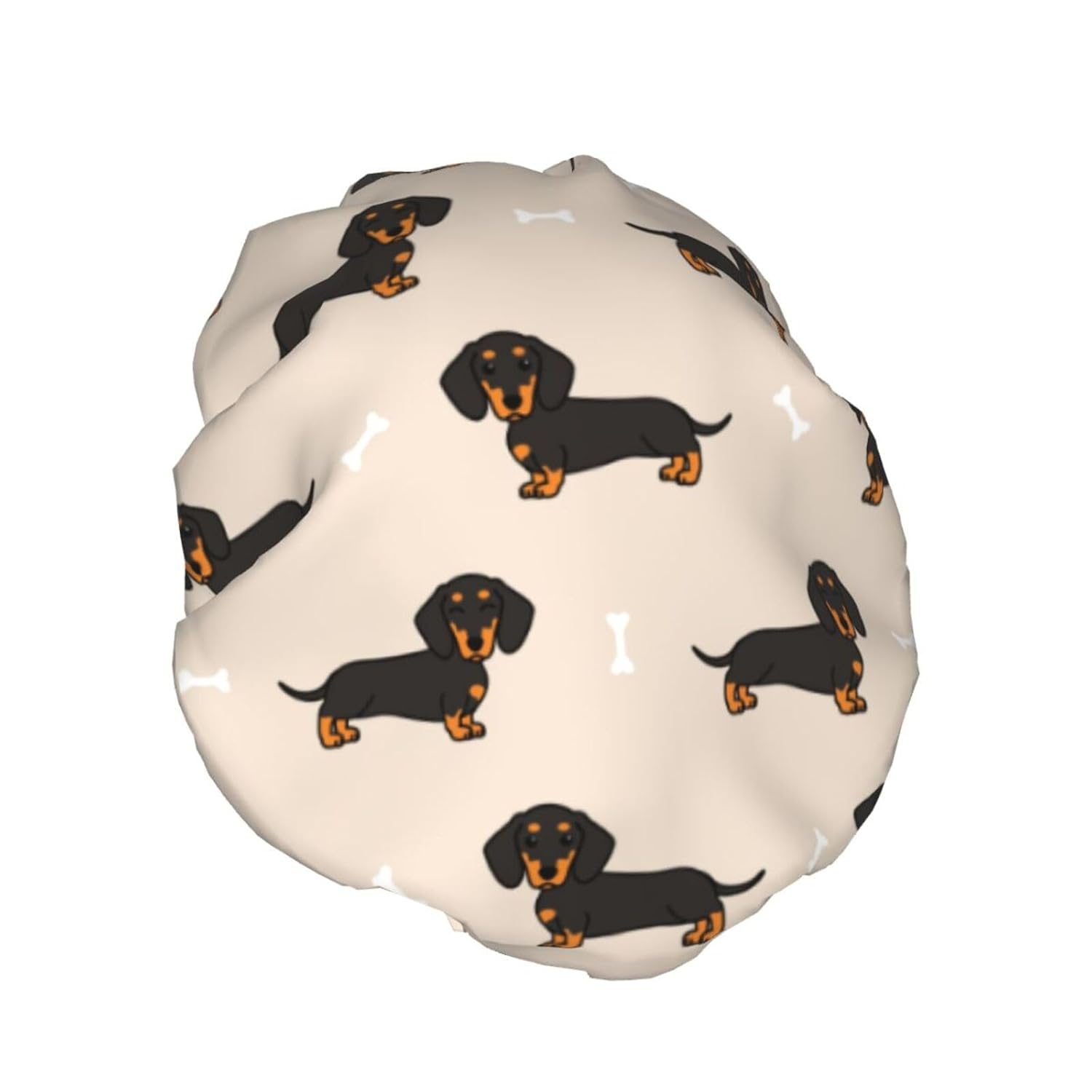 Gorro de ducha para mujer, bonito gorro para cabello rizado, compatible con Wiener Dog Doxie Dachshund Weiner, perros y mascotas, gorro de baño