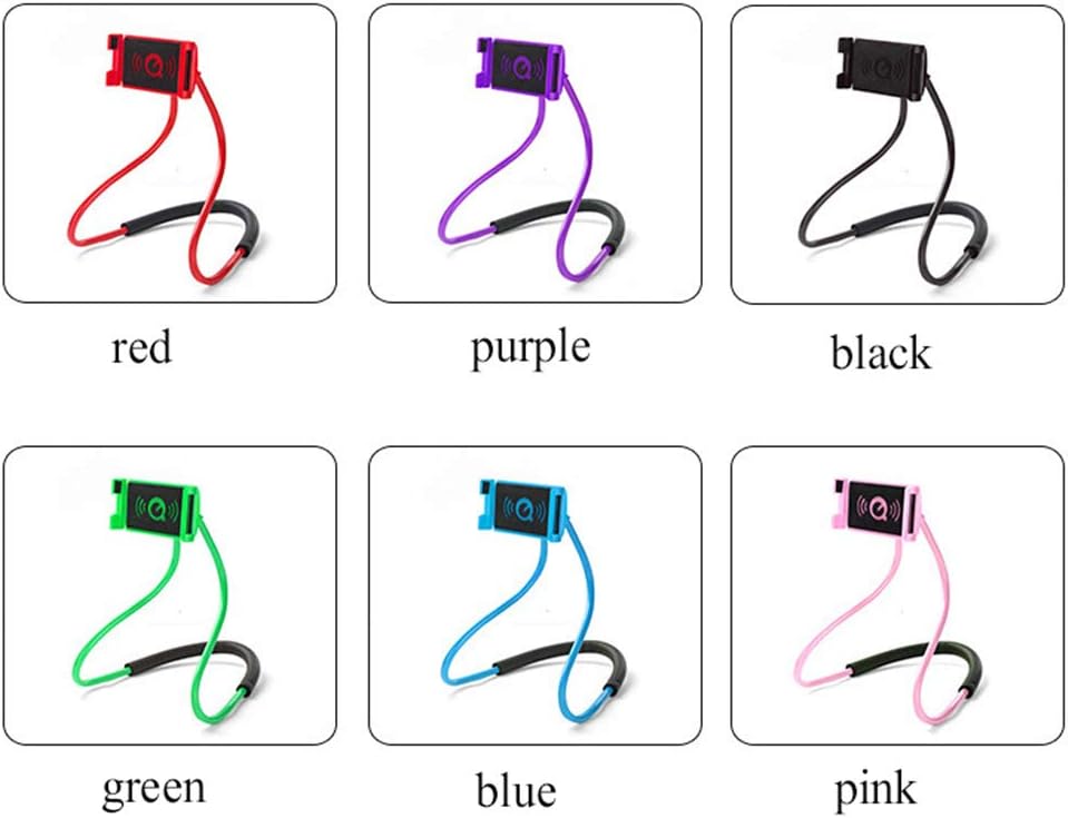 Soporte universal para colgar en el cuello, soporte flexible para teléfono celular, soporte flexible para teléfono móvil, soporte giratorio de 360