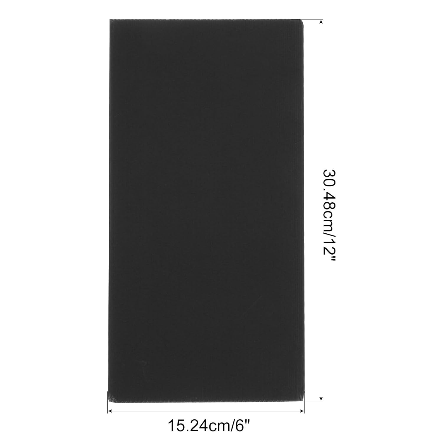 uxcell Hojas de plástico corrugado, letreros negros en blanco de 0.157 in, 12 x 6 pulgadas, tablero en blanco impermeable de 12 x 6 pulgadas, 5