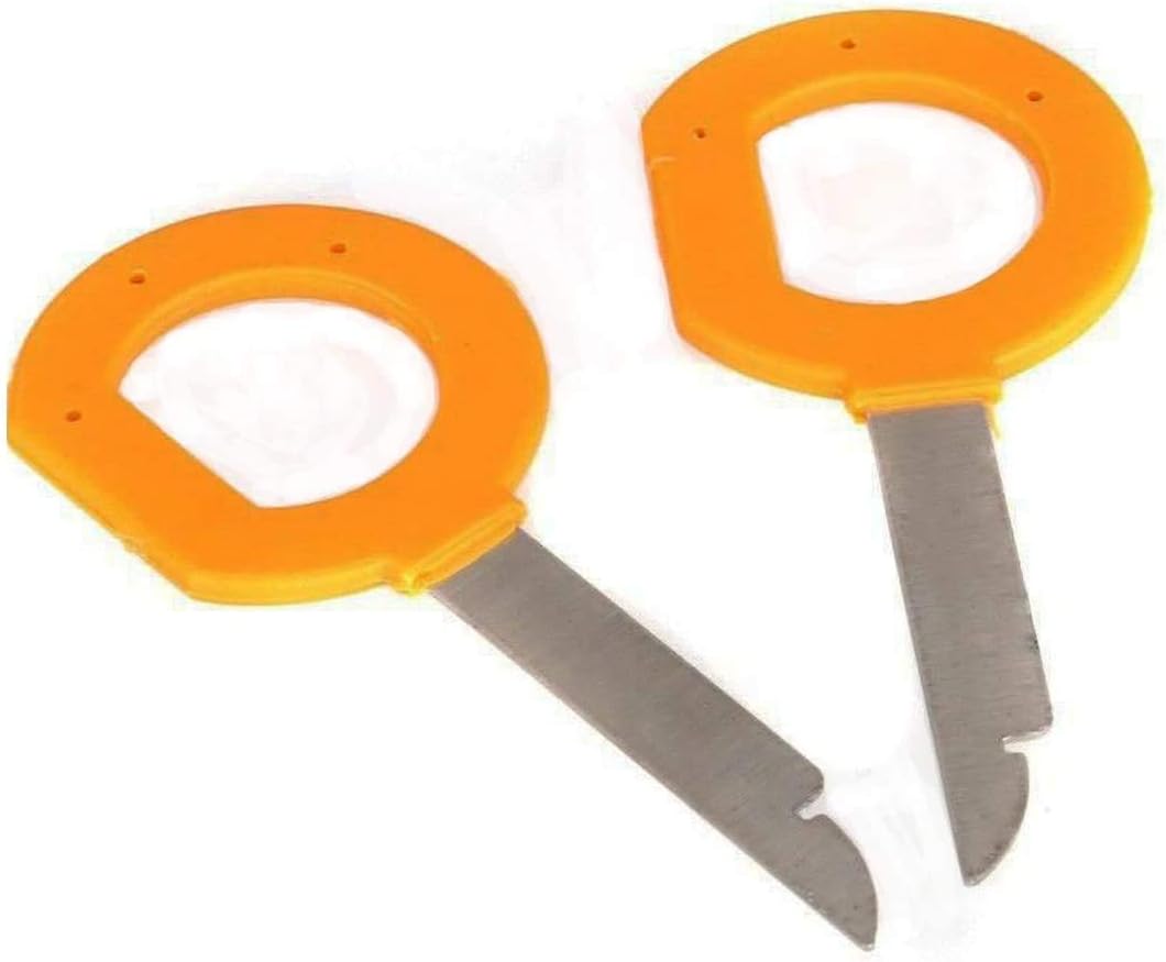 4 llaves de extracción de radio estéreo de coche compatibles con VW – SEAT – Audi – Skoda – Ford