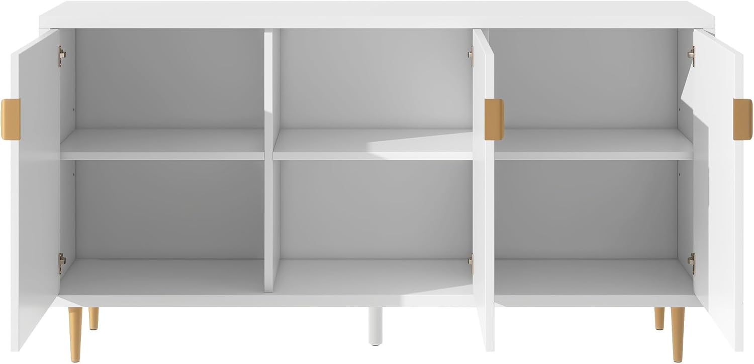 Moderno armario de almacenamiento de 65 pulgadas con estantes ajustables, soporte de TV para TV de hasta 70 pulgadas, mesa de consola, mesa de sofá