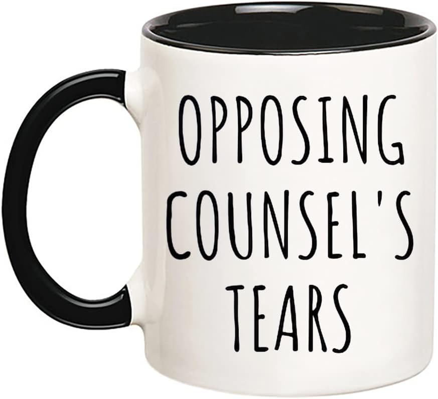 Fonhark – Taza divertida de abogado, lágrimas del abogado opuesto, abogado, regalo de abogado, taza de graduado de derecho, taza de café novedosa de