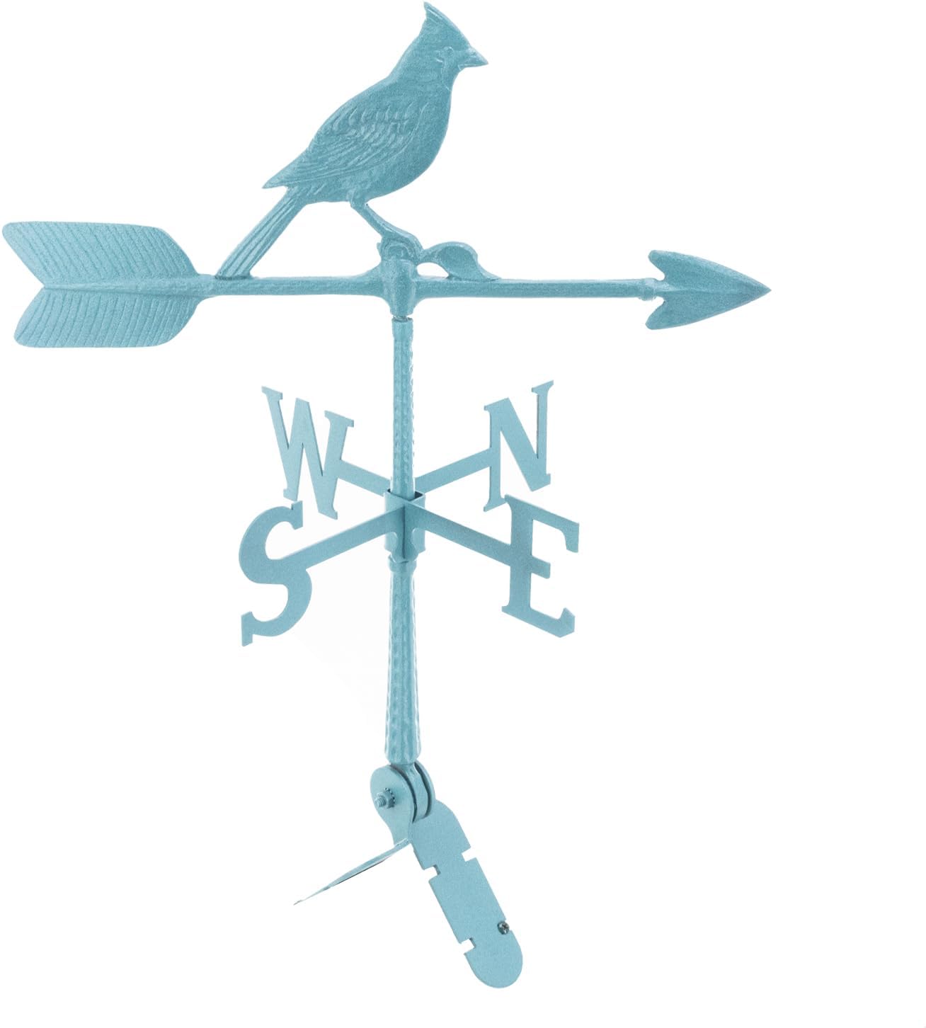 Veleta cardenal de aluminio de 24  – Veleta al aire libre con adorno – Decoración de techo de metal – Montaje incluido (4 a elegir) – Veleta de