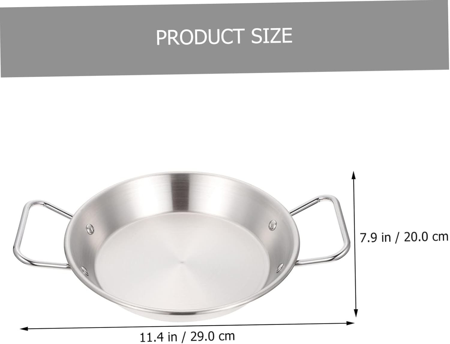 Luxshiny Bandeja frita de acero inoxidable para comida de fiesta de cocina de arroz para niños