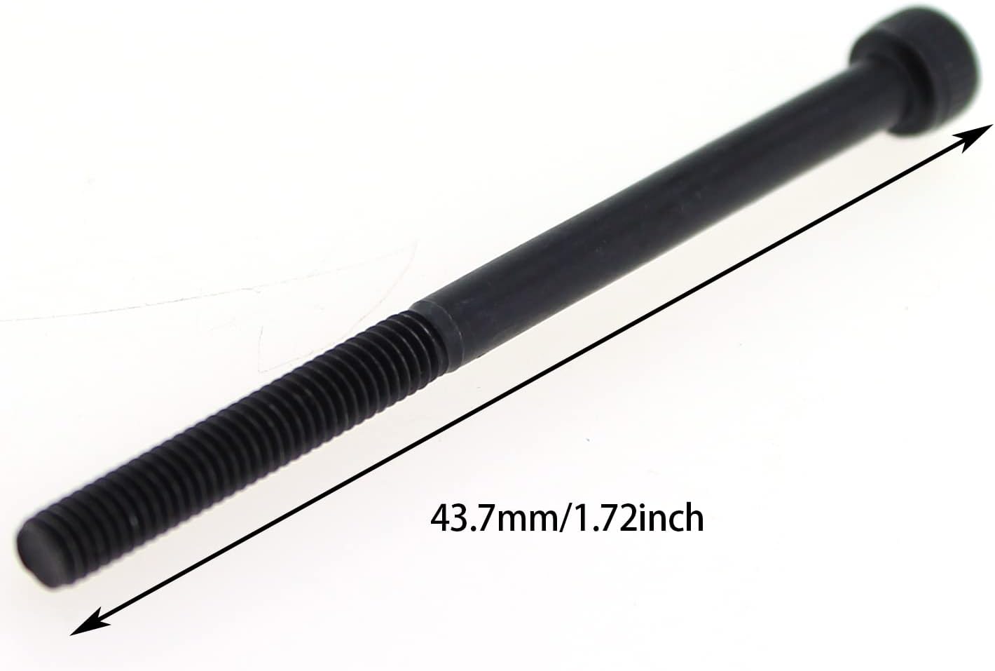 MTQY Perno de tornillo de máquina de cabeza hexagonal hexagonal de 2.362 in, perno de extensión cilíndrico de acero al carbono negro M4, 10 Uds