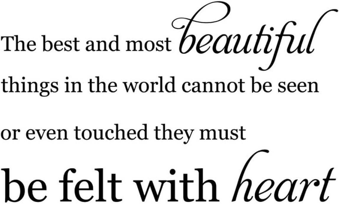 Calcomanías artísticas de pared con texto en inglés “The Best and Most Beautiful Things in the World”, citas creativas positivas para cuaderno,