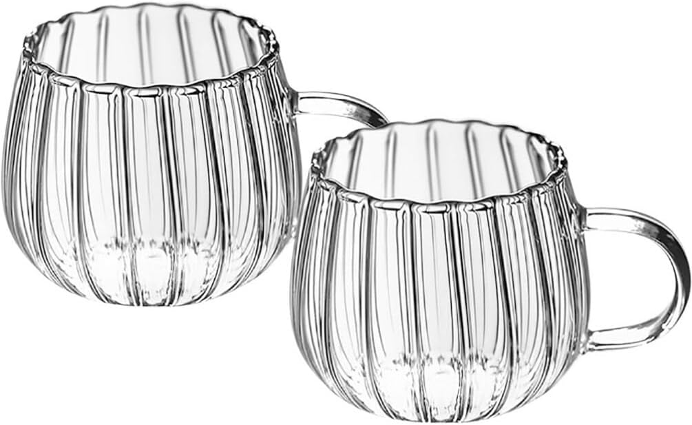 PRETYZOOM Tazas de cristal de calabaza tazas de vidrio tazas de leche taza linda taza de café transparente taza de leche taza de regalo tazas de