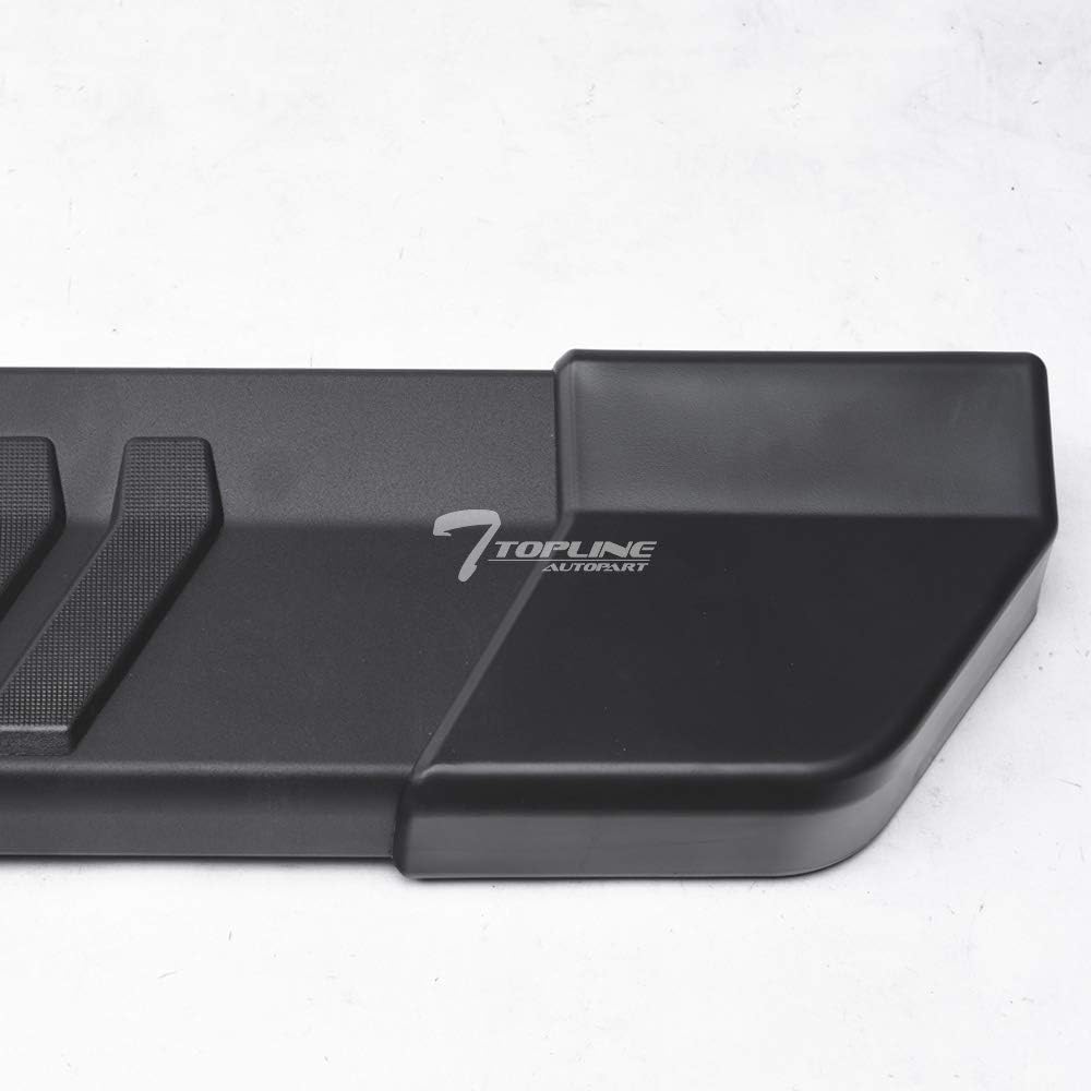Estribos laterales de aluminio negro mate de 6 pulgadas con rayas de polímero, compatible con Chevy SilveradoGMC Sierra Crew Cab 07-18