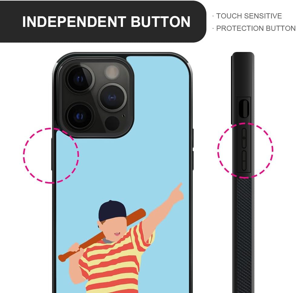 Funda compatible con iPhone 15, funda de béisbol con diseño de niño luchador de béisbol para iPhone 15, ultra protección, a prueba de golpes, de