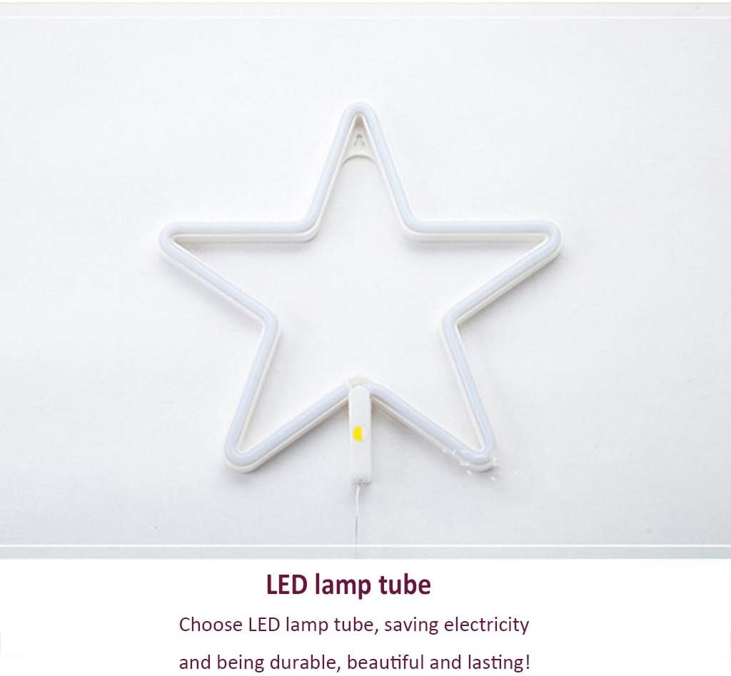QFFL Paneles de luz led inteligentes en forma de corazón LED neón decorativo luz desmontable soporte base interruptor interruptor de la batería modo