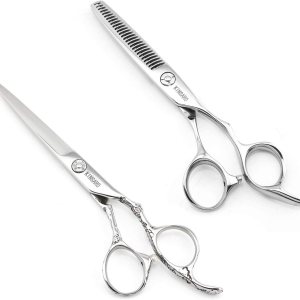 Tijeras de corte de cabello de 6 pulgadas y tijeras de adelgazamiento de cabello de 5.75 pulgadas Tijeras de peluquerÃa Tijeras de peluquerÃa Kinsaro Tijeras de corte de cabello de 6 pulgadas y tijeras de adelgazamiento de cabello de 5.75 pulgadas Tijeras de peluquerÃa Tijeras de peluquerÃa Kinsaro