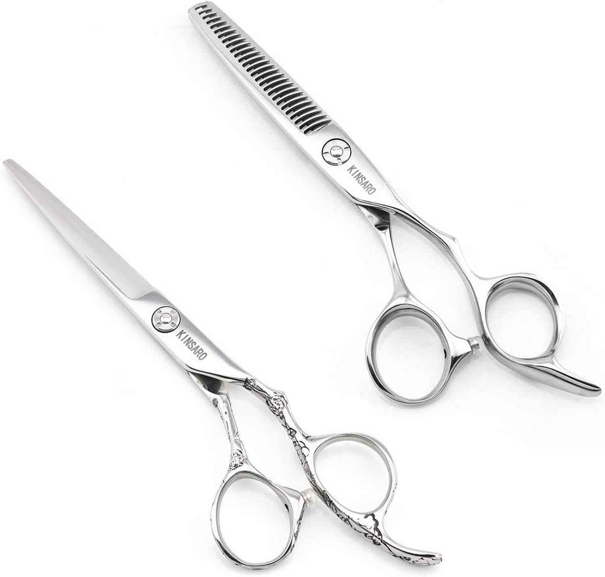 Tijeras de corte de cabello de 6 pulgadas y tijeras de adelgazamiento de cabello de 5.75 pulgadas Tijeras de peluquería Tijeras de peluquería Kinsaro