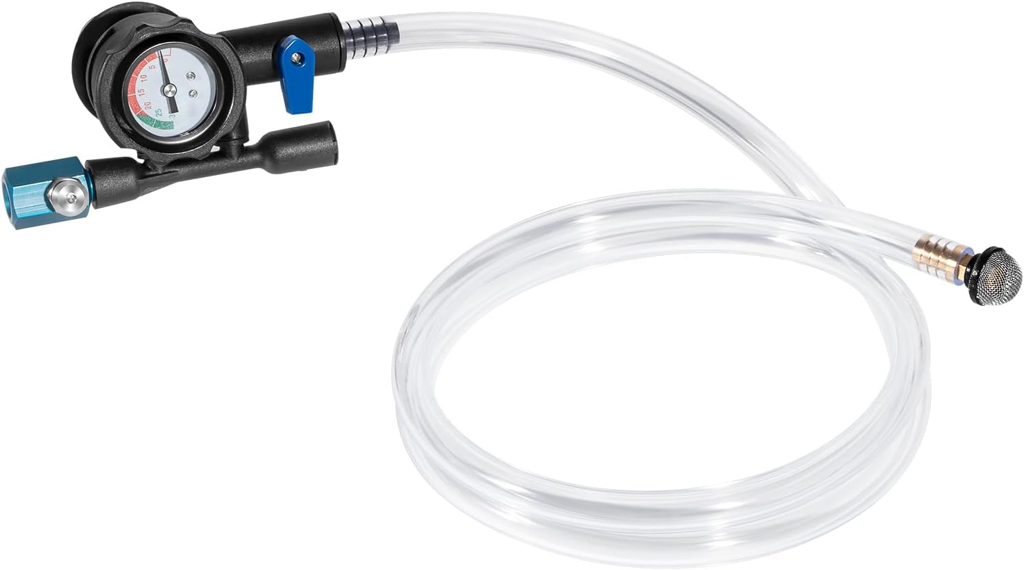 75260 Kit de llenado de refrigerante al vacío, kit de recarga de sistema de refrigerante con preventor de bloqueo de aire, probador de fugas de