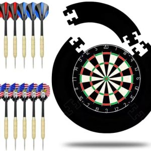 Linkvisions – Juego de dardos de goma EVA para diana de sisalcerdas y dardos de punta de acero de 0.63oz, opcional Linkvisions – Juego de dardos de goma EVA para diana de sisalcerdas y dardos de punta de acero de 0.63oz, opcional