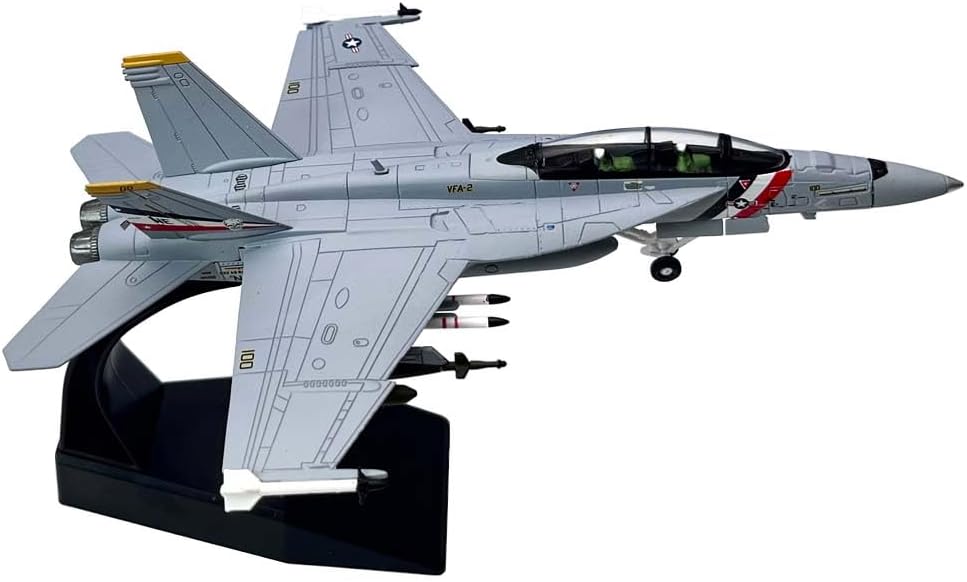 Escala 1100 US F18 FA-18F Super Hornet VFA-2 Avión de combate Avión de Metal Militar Avión Juguete Modelo Colección Regalo