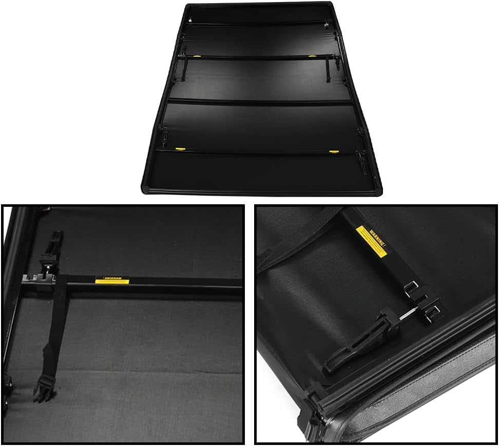 CHEDA Cubierta suave de 4 pliegues para caja de camioneta, compatible con Toyota Tundra 2014, 2015, 2016, 2017, 2018, 2019, 2020, 2021, Toyota