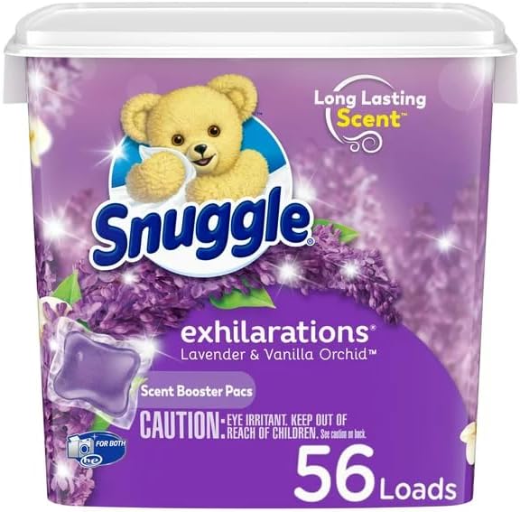 Generic Snuggle Exhilarations In Wash – Paquete potenciador de aroma para lavandería, lavanda y orquídea de vainilla, 56 unidades (2)