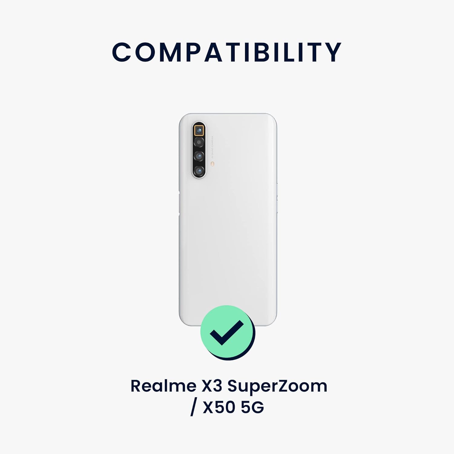 kwmobile Funda compatible con Realme X3 SuperZoom  X50 5G – Funda protectora delgada de TPU con acabado mate suave – Negro mate