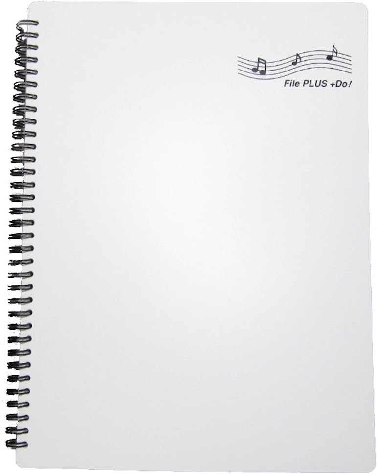 FILE PLUS DO – Carpeta para músicos, carpeta de partituras, carpeta de banda, escribible, encuadernada en espiral, tamaño carta de EE. UU.A4, 30