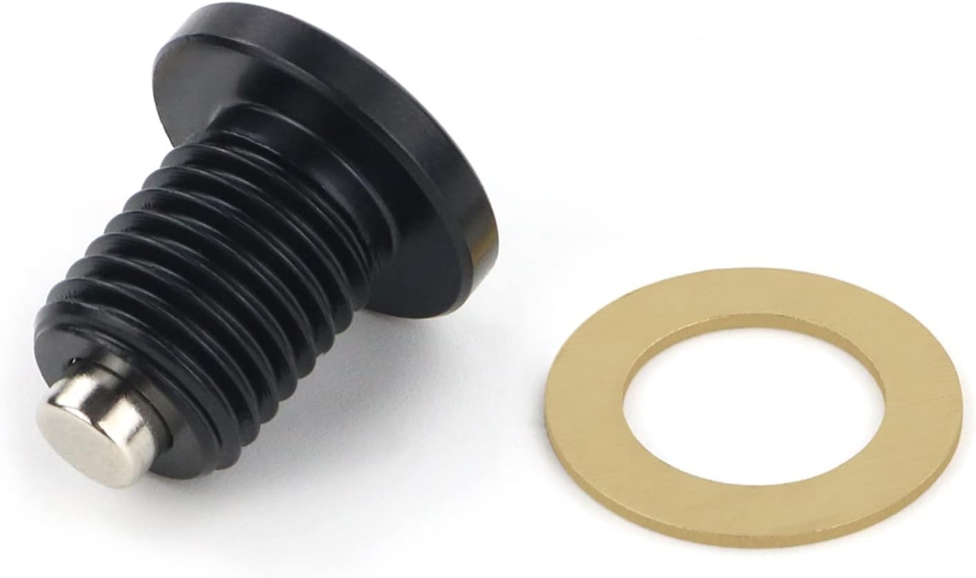 LCCDZ Tornillo magnético de drenaje de aceite M12 x 1.5 compatible con Kawasaki KLR650 Ninja 300 400 Versys 650 1000 Versys-X 300 Z650 Ninja ZX-10R