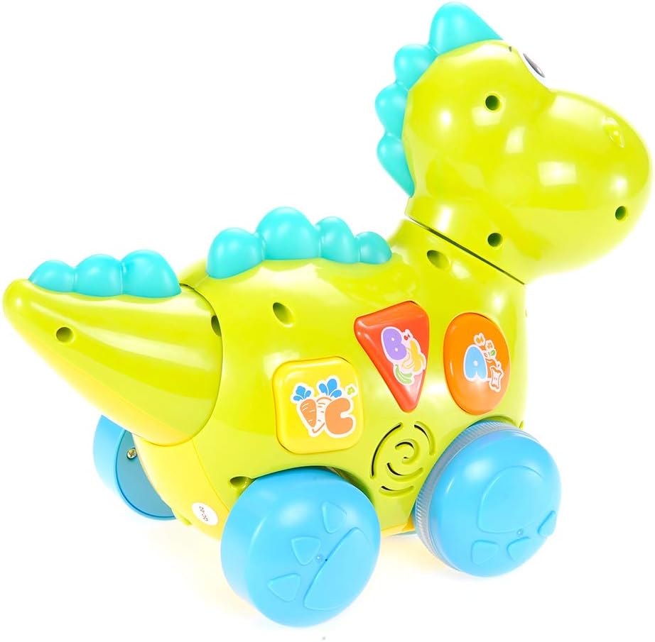 PowerTRC Juguete de dinosaurio parlante  Luces  Sonidos  Actividades educativas