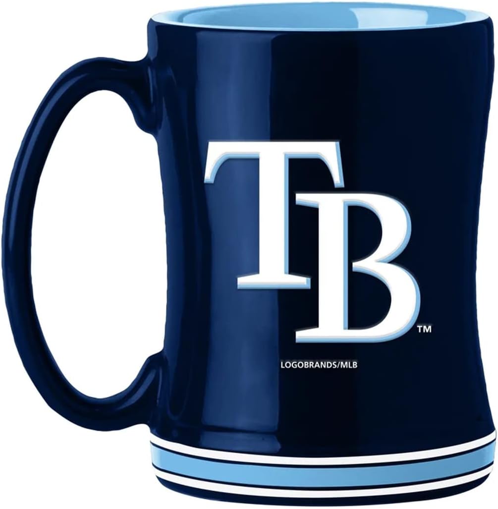 MLB Tampa Bay Devil Rays – Taza de alivio esculpida de 14 onzas