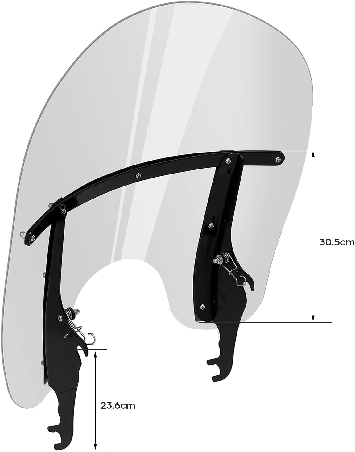TCT-MOTORPARTS Parabrisas bajo apto para Harley Heritage Softail Fatboy Slim 2000-2017 FLS, FLSS, FLST, FLSTC, FLSTF, FLSTFB