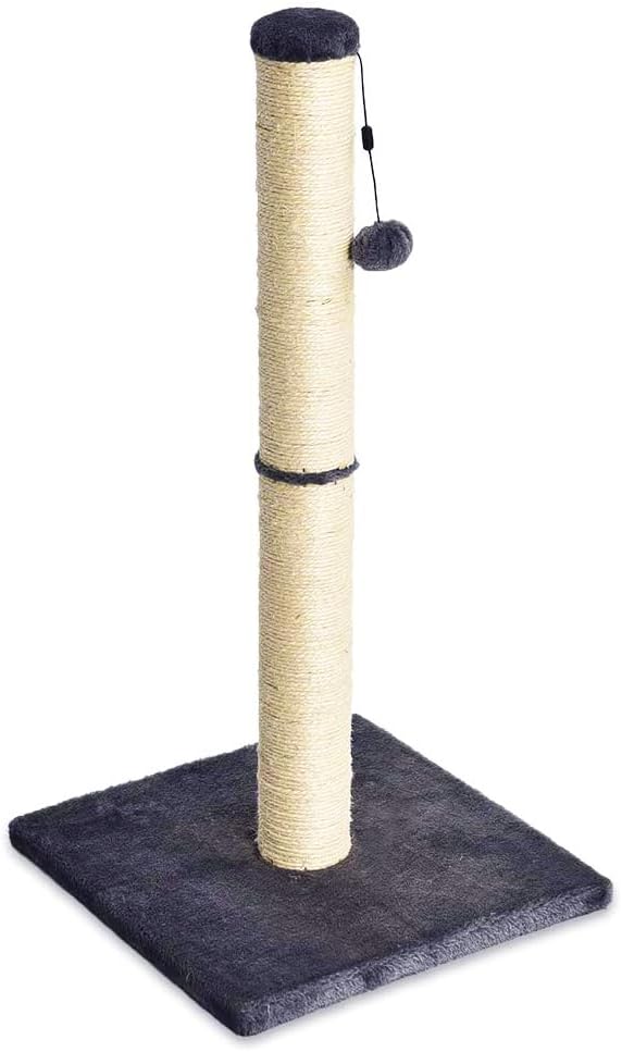 Tienda Basics Poste rascador para gatos, mediano, 15.75 x 15.75 x 31.5 pulgadas de alto, gris