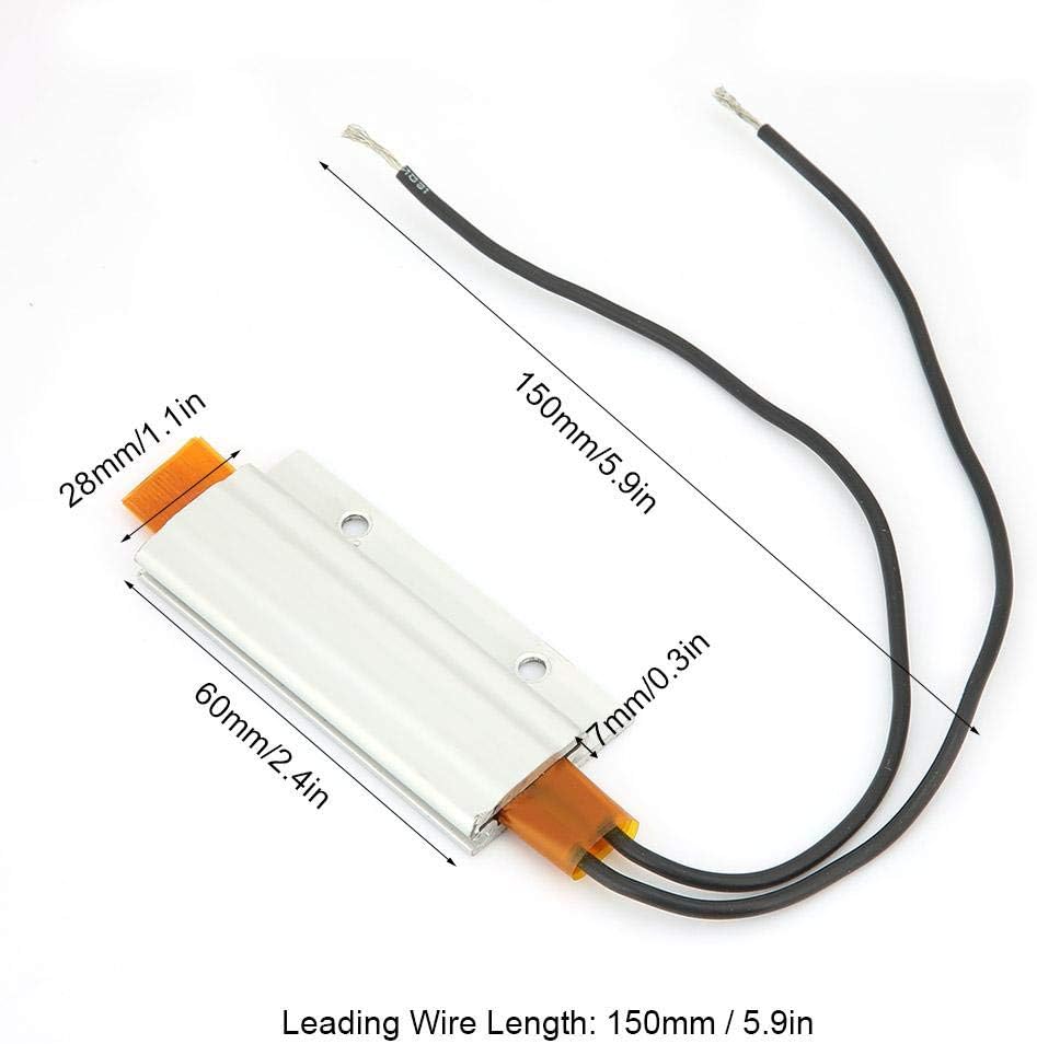 YWBL-WH 2 piezas PTC elemento calefactor de aluminio PTC placa calefactora de temperatura consistente termostático de cerámica