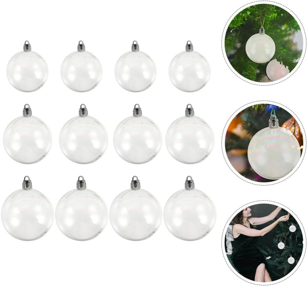 Yardwe 12pcs Navidad utenciles pastel colorido colgante decoraciones árbol de Navidad decoración Navidad bolas de Navidad suministros de Navidad